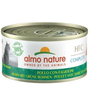 Neu Sparpaket 6 x 70 g Almo Nature HFC Complete Huhn mit grünen Bohnen Katzen Nassfutter